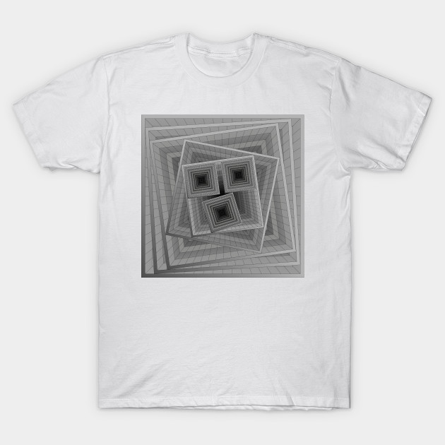 Box in Box... - Gray Box In Gray Box Pattern - T-Shirt | TeePublic